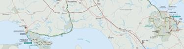 Map of Jamestown and Yorktown
